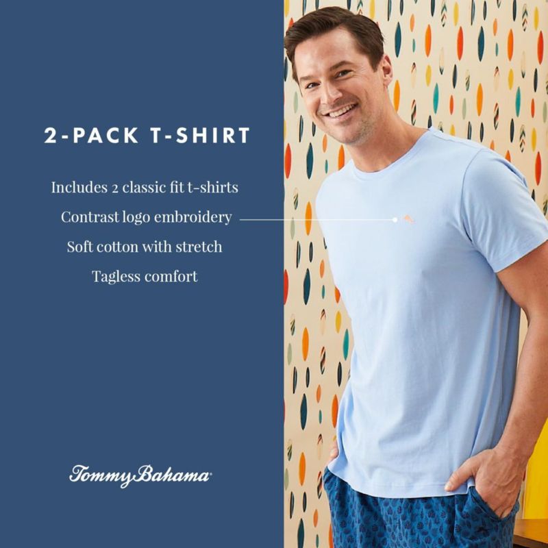 Camiseta Tommy Bahama Pack de 2 de Jersey Stretch con Cuello Redondo