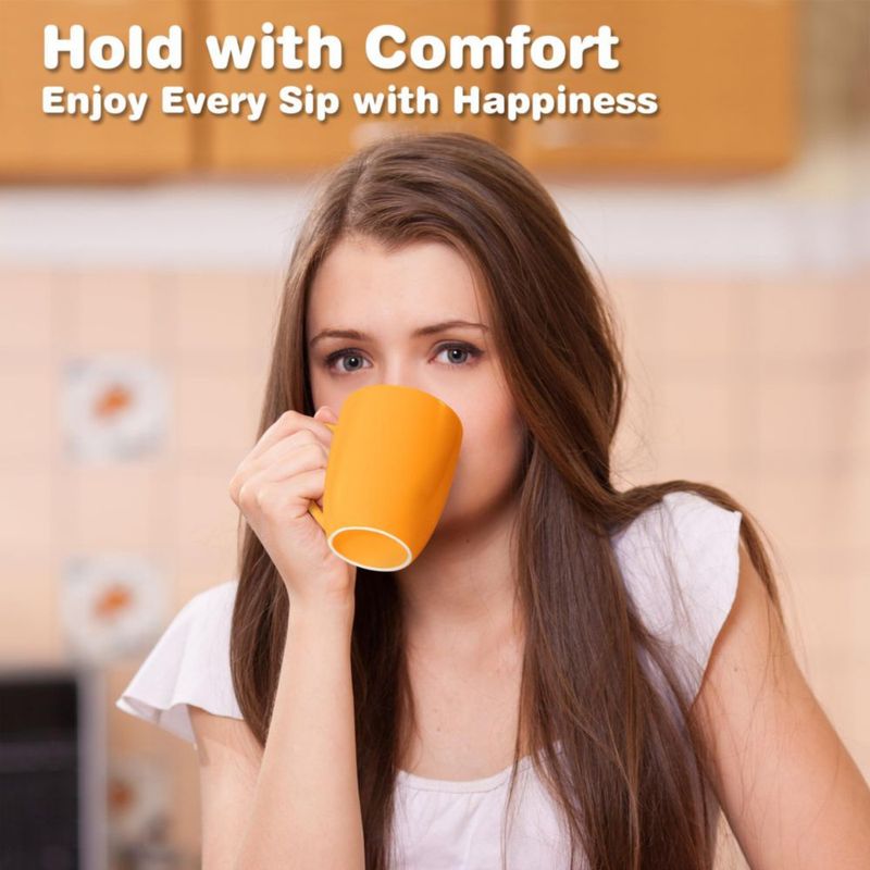 Juego de 4 tazas de café Urbanstrive 475 ml color naranja