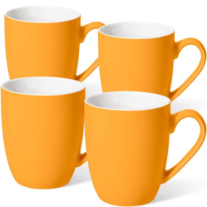 Juego de 4 tazas de café Urbanstrive 475 ml color naranja
