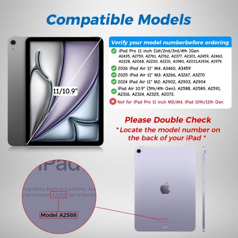Funda con teclado mobee para iPad Pro 11" y iPad Air 11" con trackpad