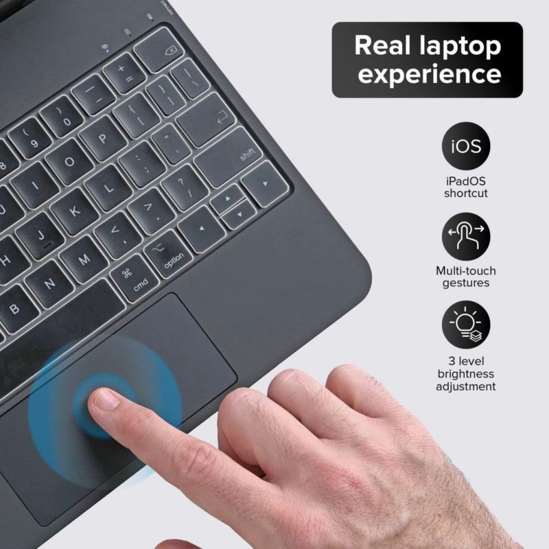 Funda con teclado mobee para iPad Pro 11" y iPad Air 11" con trackpad