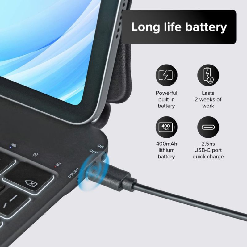 Funda con teclado mobee para iPad Pro 11" y iPad Air 11" con trackpad
