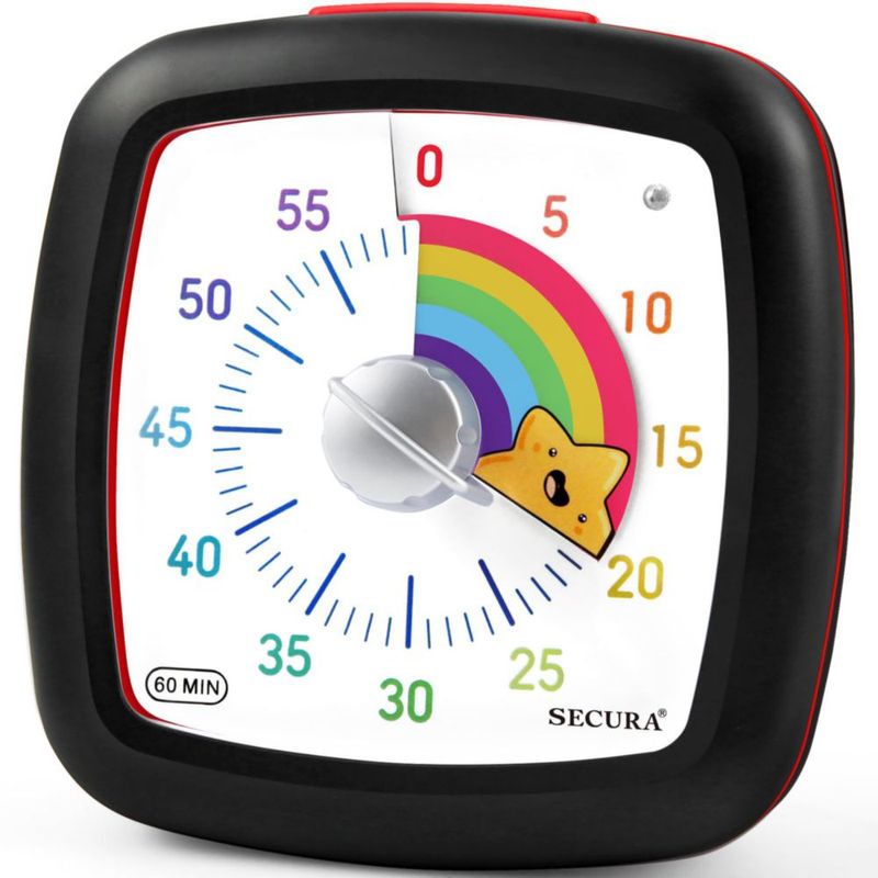 Temporizador de estudio visual silencioso Secura de 60 minutos