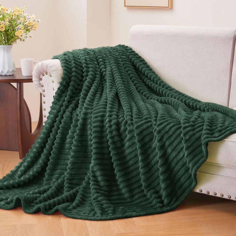 Manta BEDELITE 127 × 152 cm Verde Esmeralda de Forro Polar