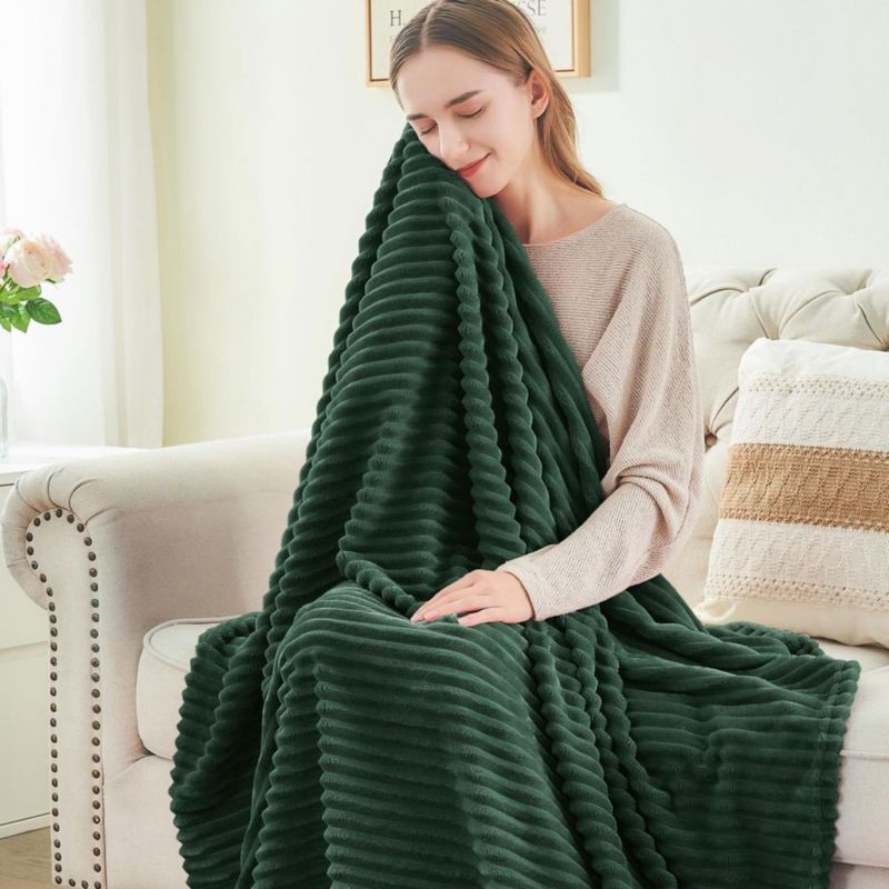Manta BEDELITE 127 × 152 cm Verde Esmeralda de Forro Polar