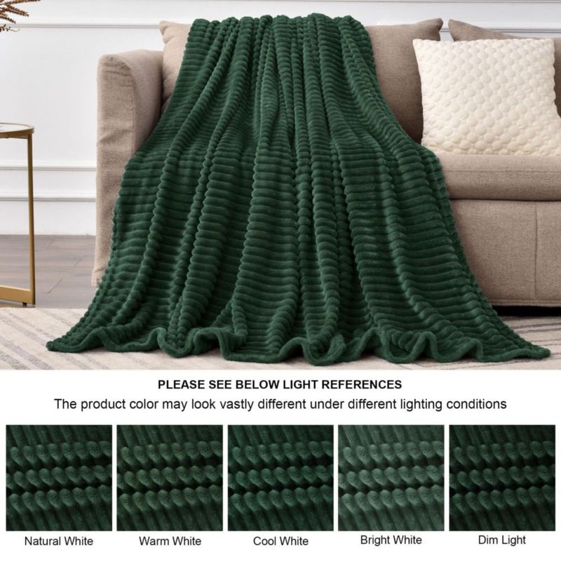 Manta BEDELITE 127 × 152 cm Verde Esmeralda de Forro Polar