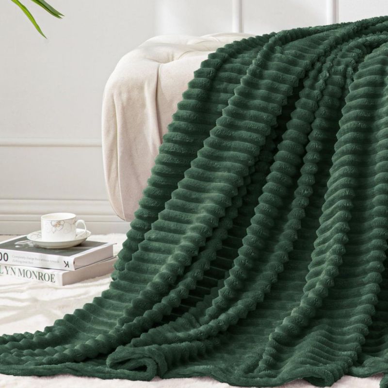 Manta BEDELITE 127 × 152 cm Verde Esmeralda de Forro Polar