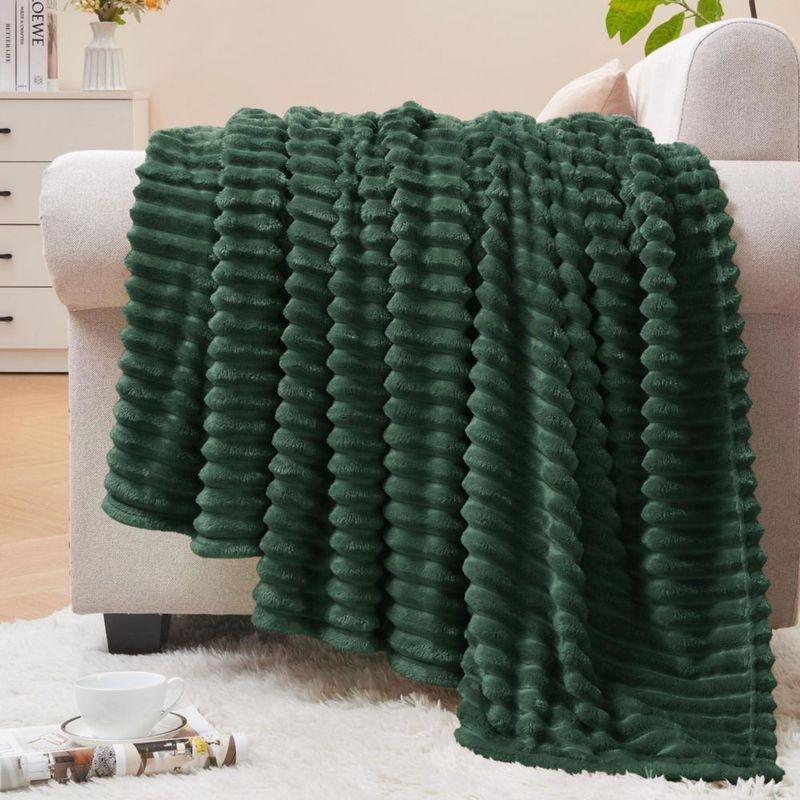 Manta BEDELITE 127 × 152 cm Verde Esmeralda de Forro Polar