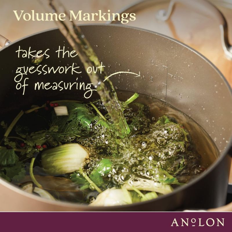 Olla Anolon 85 qt Bronce Antiadherente de Gran Capacidad