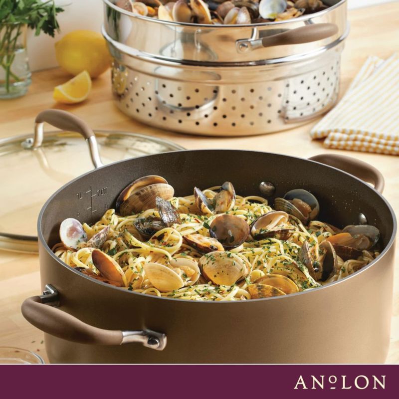 Olla Anolon 85 qt Bronce Antiadherente de Gran Capacidad
