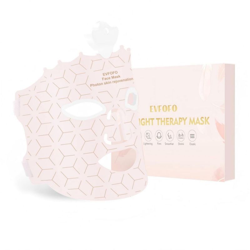 Máscara facial EVFOFO inalámbrica de LED de 7 colores (rosa)
