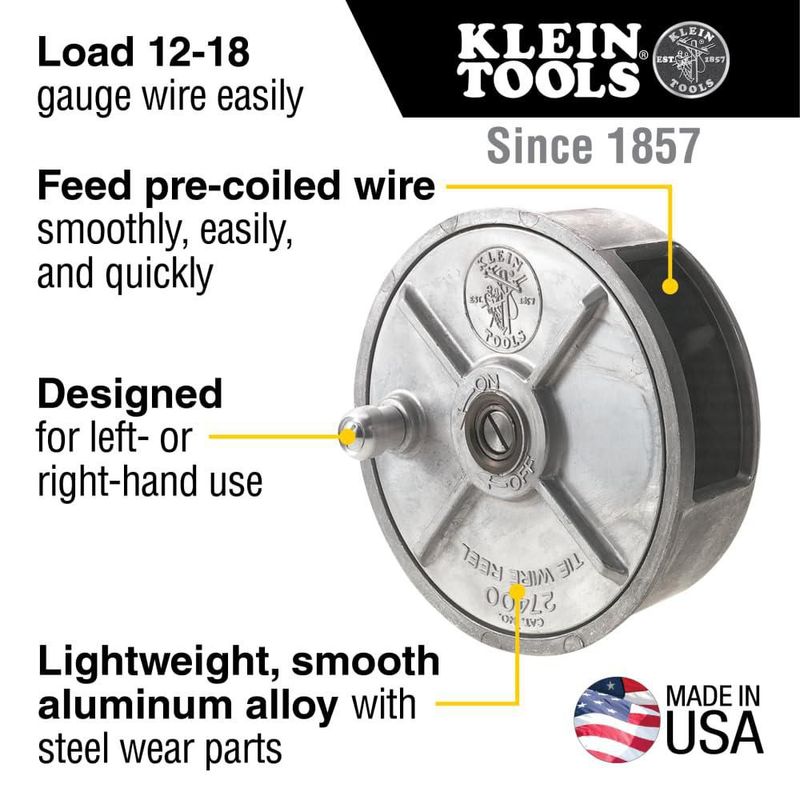 Carrete de Enrollado KLEIN TOOLS – Set de 2 Piezas para Alambre de Atado