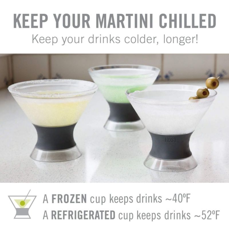 Copa Martini Host 270 ml Rosa con Gel Congelador – Pack de 2