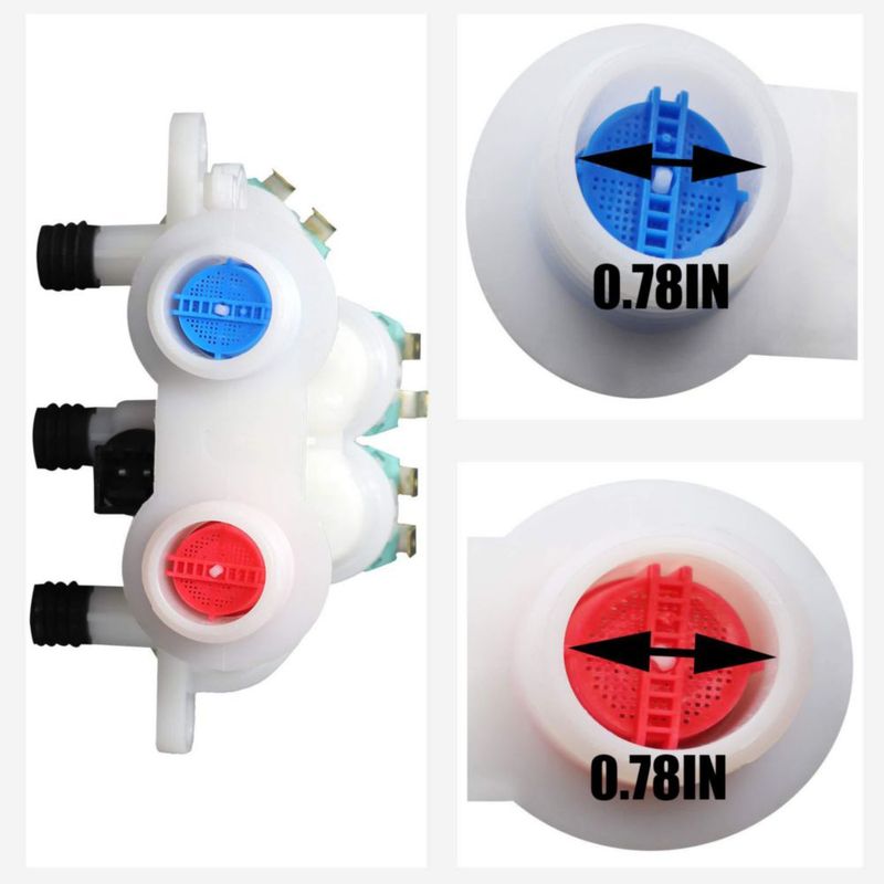 Válvula de entrada de agua para lavadora Azdele 120V W11096268