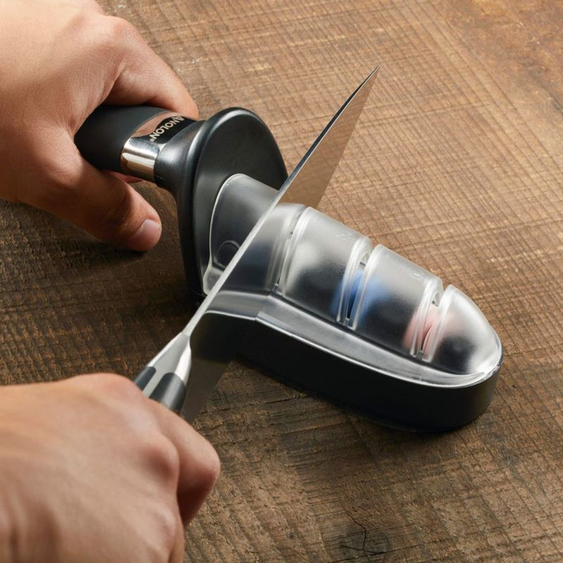 Afilador de Cuchillos Anolon 23 cm Negro de Hoja Recta