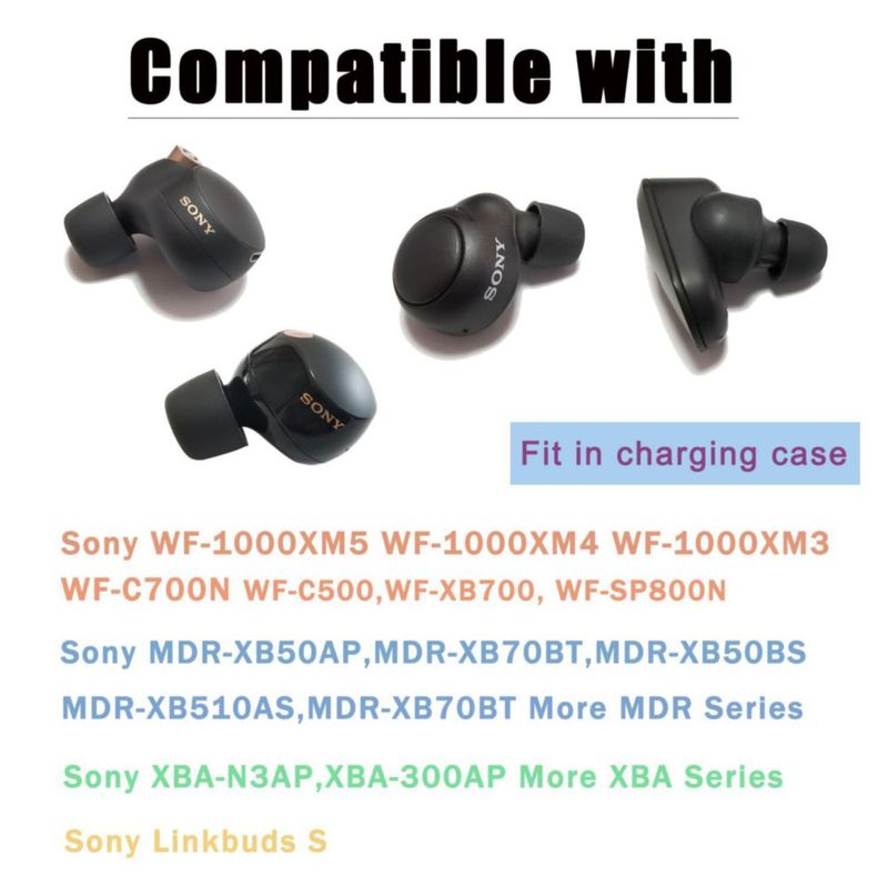 Almohadillas de silicona Luckvan para Sony WF-1000XM5 XS‑L
