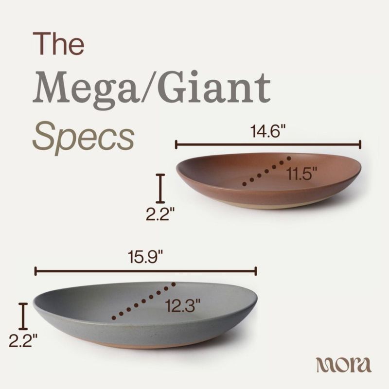 Set de platos de servir MORA 41 cm y 36 cm cerámicos ovalados