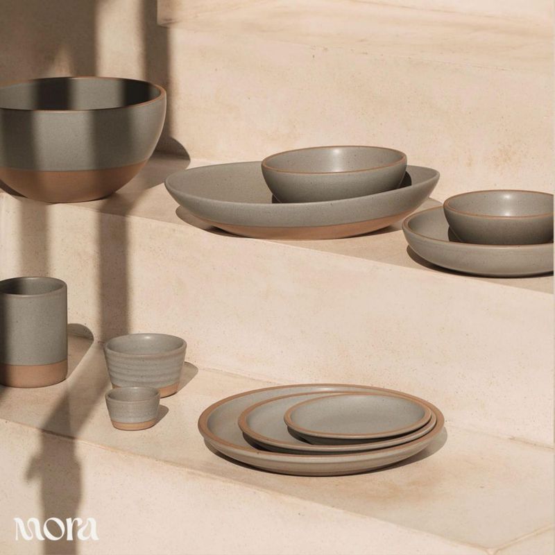 Set de platos de servir MORA 41 cm y 36 cm cerámicos ovalados