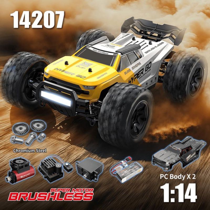 Camión RC Fenamx MJX Hyper Go 1/14 4WD sin escobillas