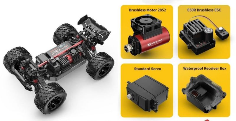 Camión RC Fenamx MJX Hyper Go 1/14 4WD sin escobillas