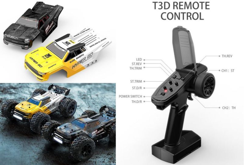 Camión RC Fenamx MJX Hyper Go 1/14 4WD sin escobillas