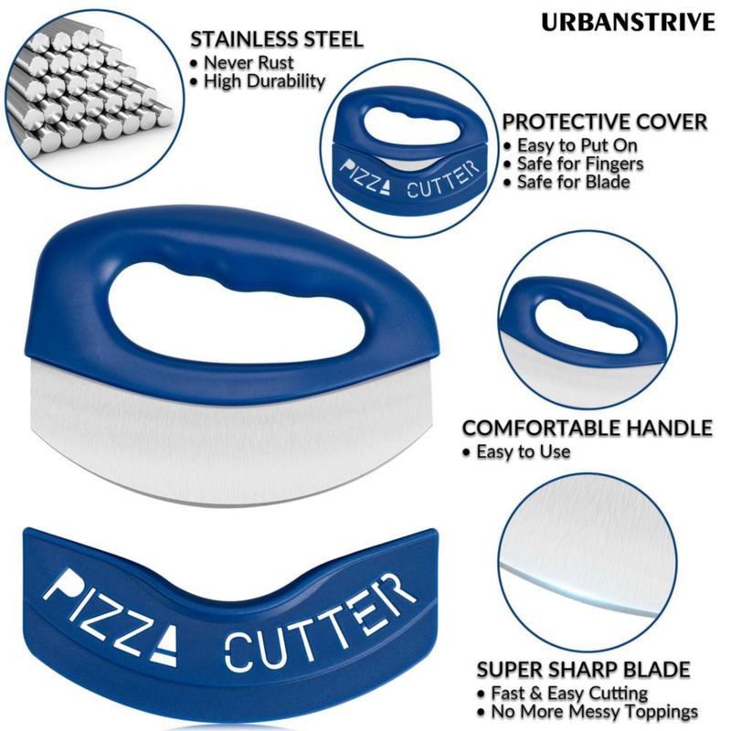 Cortador de Pizza Urbanstrive con Hoja Afilada - Azul Oscuro