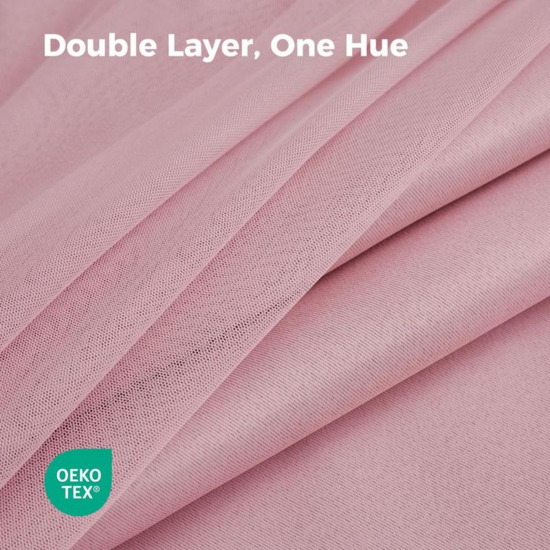 Cortina Swandream 160 cm Rosa Doble Capa Opaca