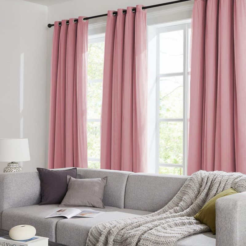 Cortina Swandream 160 cm Rosa Doble Capa Opaca