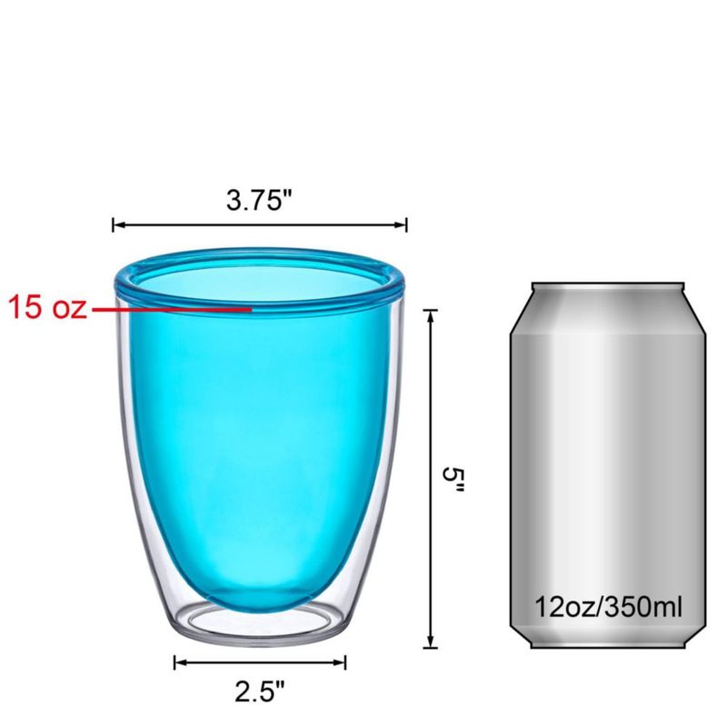 Vaso aislado Amazing Abby 400 ml Pack de 4 colores mixtos
