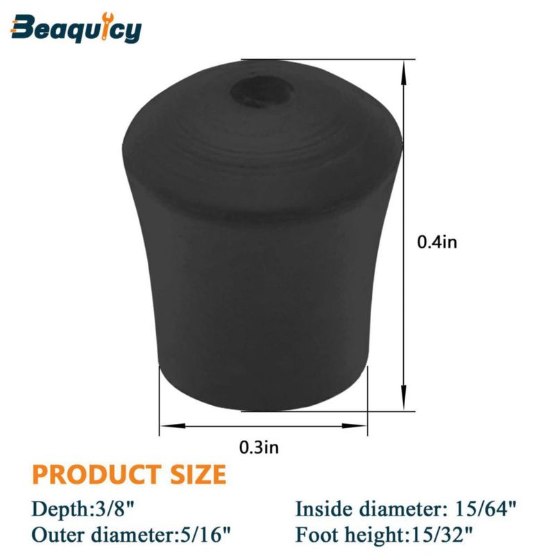 Almohadillas de goma de 1 cm para salvamanteles Beaquicy – Pack de 8