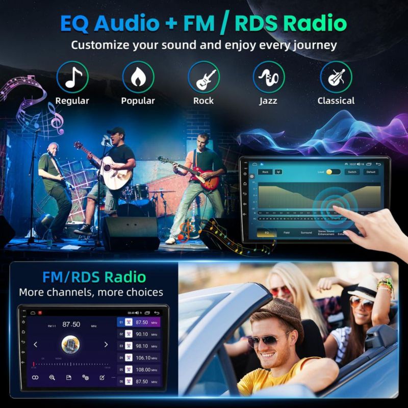 Radio para auto Fortdows 7" Android 15 CarPlay/Auto 64 GB