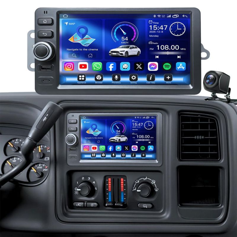 Radio para auto Fortdows 7" Android 15 CarPlay/Auto 64 GB