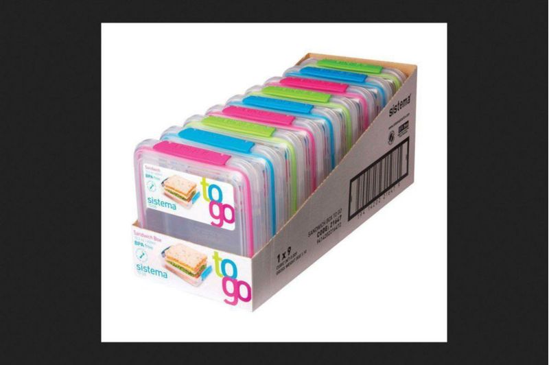 Caja para sándwich Sistema 9‑pack 19 c