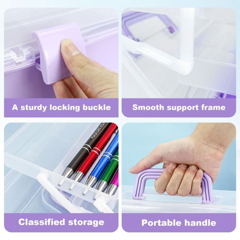 Caja de almacenamiento LUOKER 26 cm con organizador de 3 capas