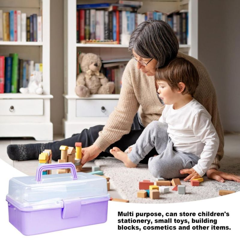 Caja de almacenamiento LUOKER 26 cm con organizador de 3 capas