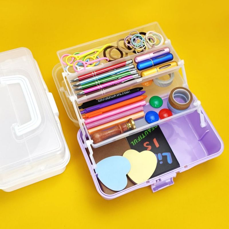 Caja de almacenamiento LUOKER 26 cm con organizador de 3 capas