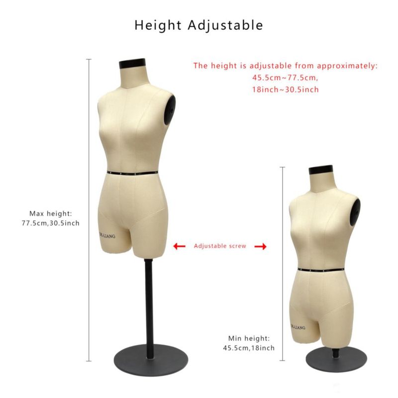 Maniquí de Vestido DE-LIANG 43 cm Beige a Media Escala