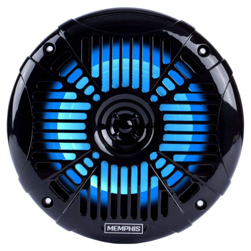 Par de parlantes Memphis MXA602SLB 17 cm Negro con LED Azul