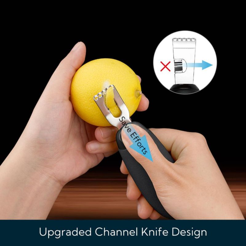 Rallador 2 en 1 Lemon Peeler KITCHENDAO KD0482B Negro