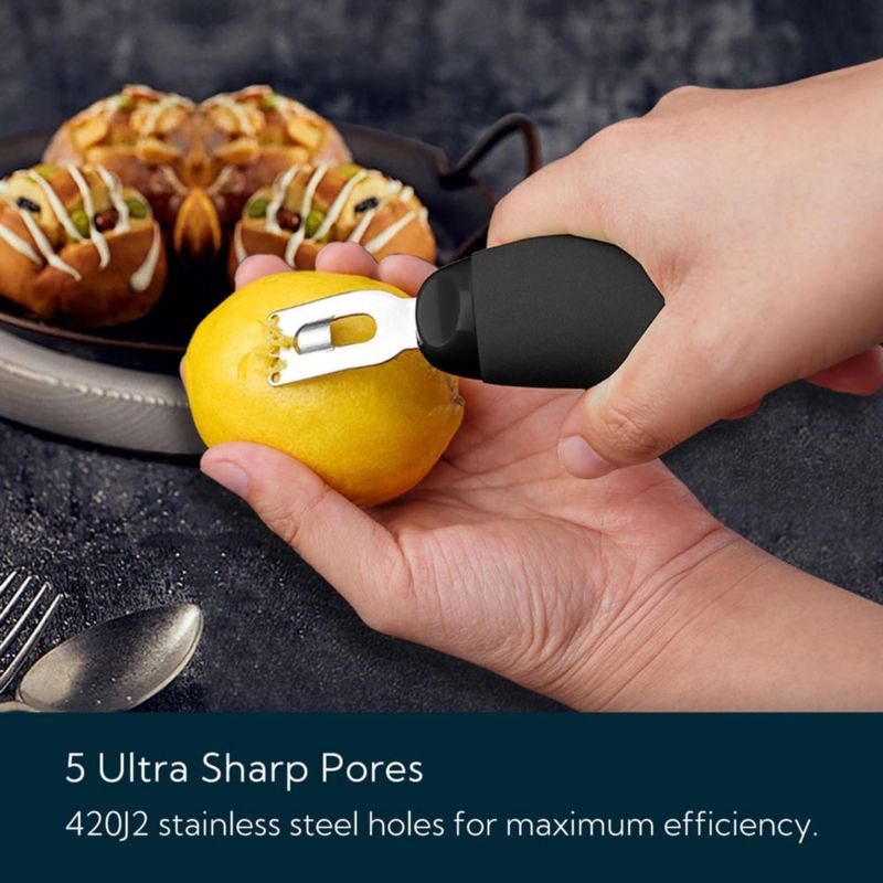 Rallador 2 en 1 Lemon Peeler KITCHENDAO KD0482B Negro