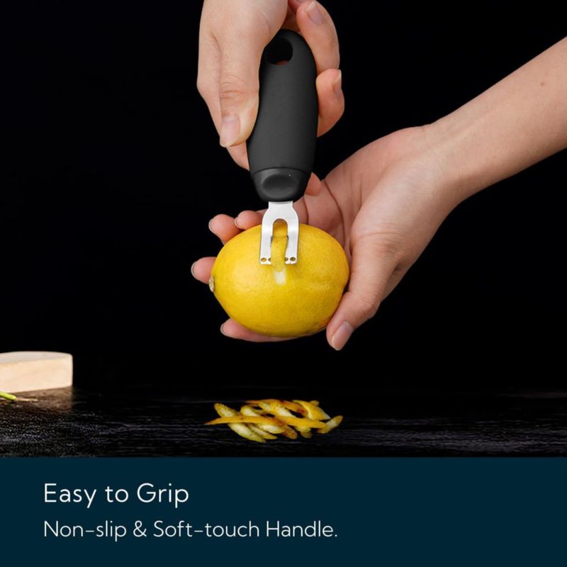 Rallador 2 en 1 Lemon Peeler KITCHENDAO KD0482B Negro