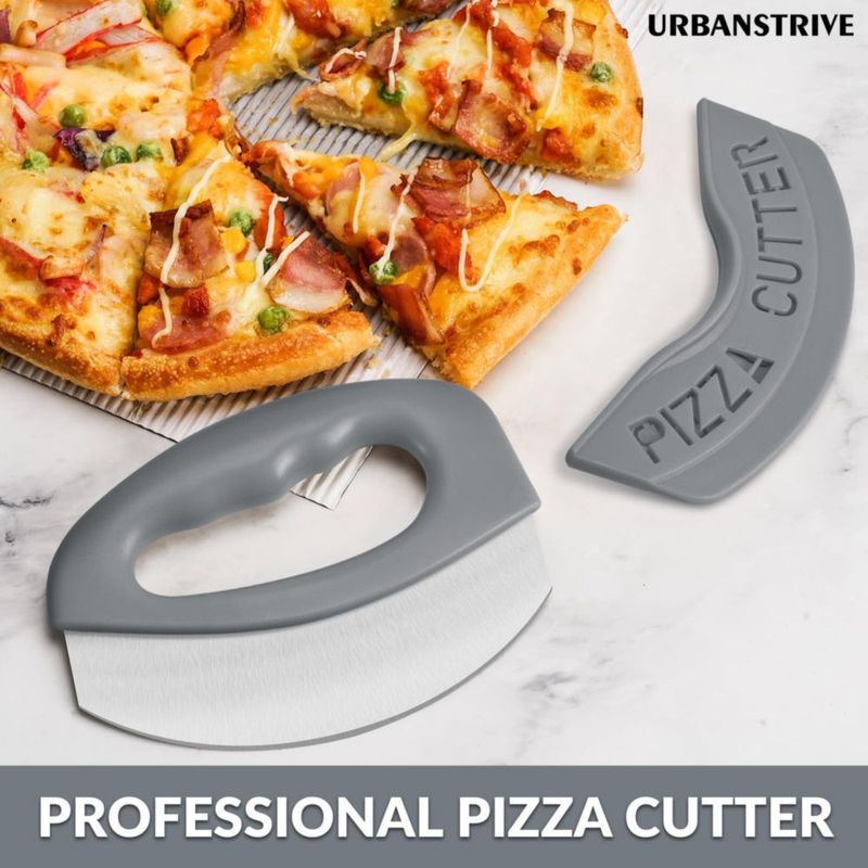 Cortador de pizza Urbanstrive de acero inoxidable con cubierta gris