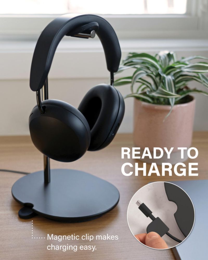 Soporte para auriculares Sanus con gestión de cables y silicona