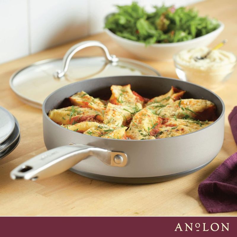 Sartén para Saltear Anolon 3 L Plateado Antiadhesivo con Tapa
