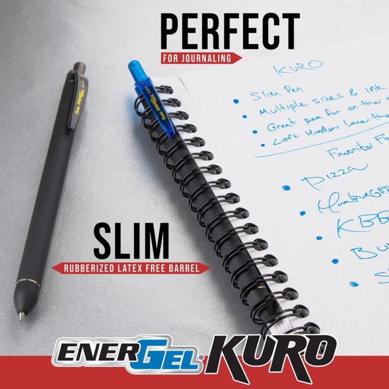 Bolígrafo de gel Pentel EnerGel Kuro 07 mm paquete de 8 colores surtidos