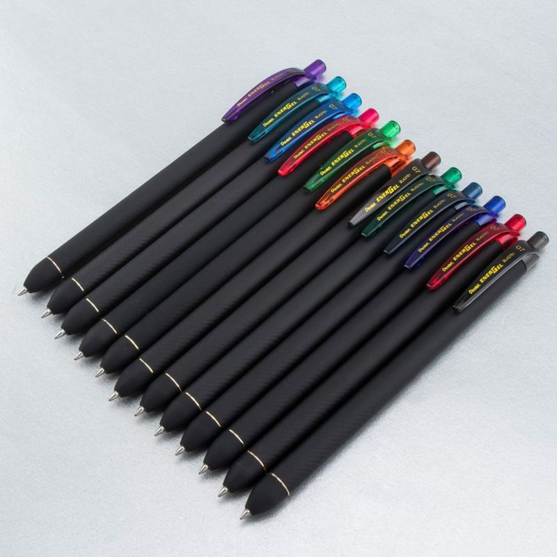 Bolígrafo de gel Pentel EnerGel Kuro 07 mm paquete de 8 colores surtidos