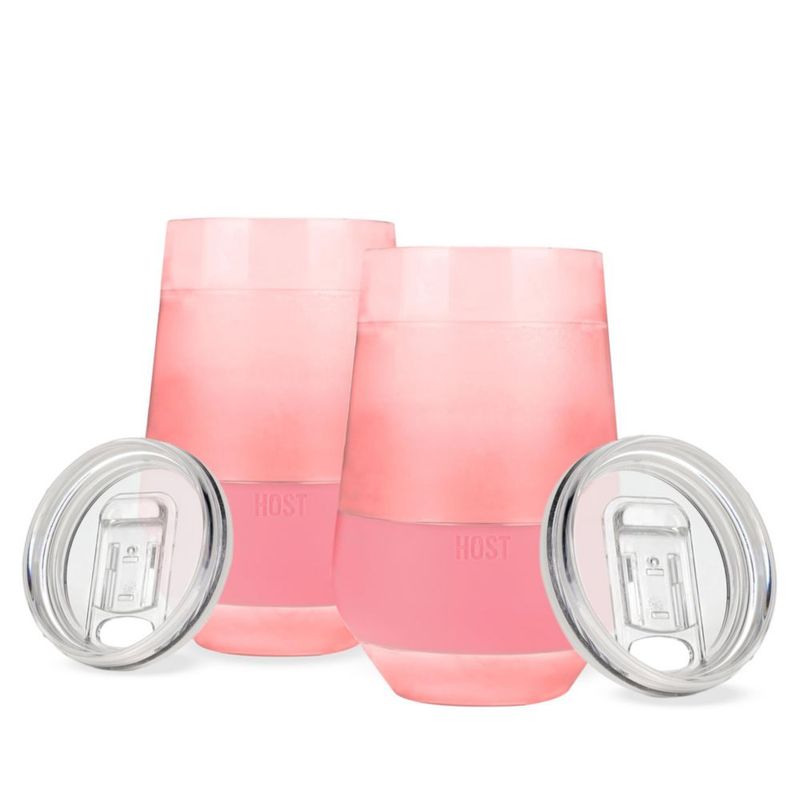 Copa de vino sin pie Host 355 ml Rosa Blush (juego de 2)