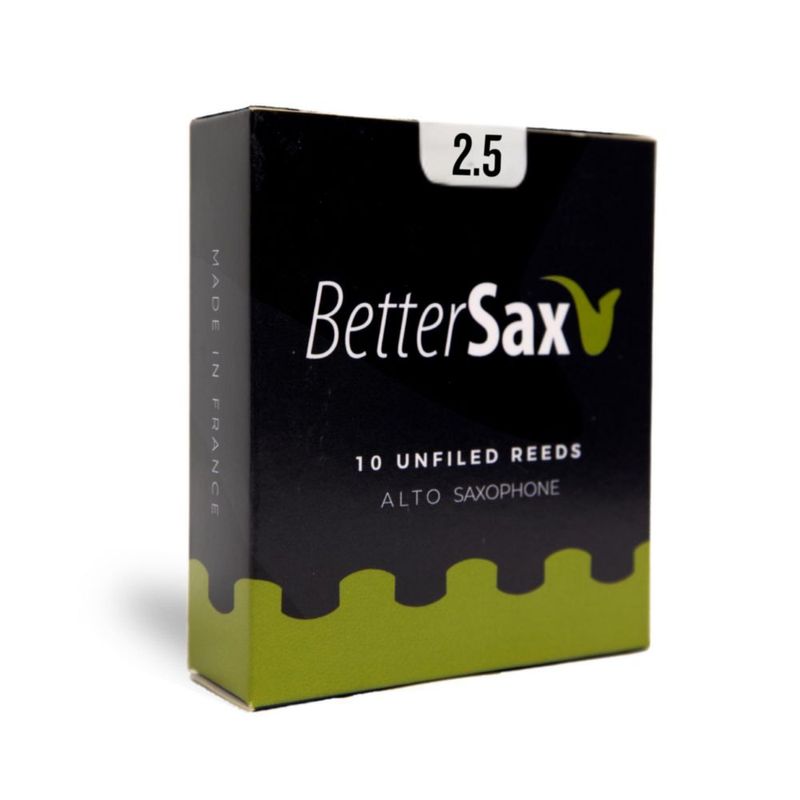 Cañas BetterSax 2.5 de fuerza para saxofón alto - Pack de 10