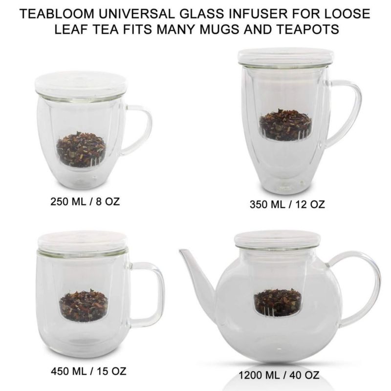 Infusor de Té Teabloom de Vidrio sin Plomo ni Cadmio