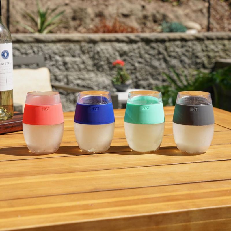 Vasos de vino de 240 ml juego de 4 colores surtidos